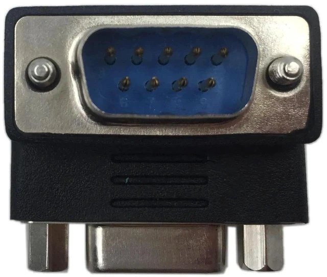 Alt view image 3 of 6 - 90 Degree DB9 Male to Female RS232 Serial Adapter, D-SUB 9Pin Right Angle Serial Gender Changer Extension Coupler for Industrial Serial Devices
