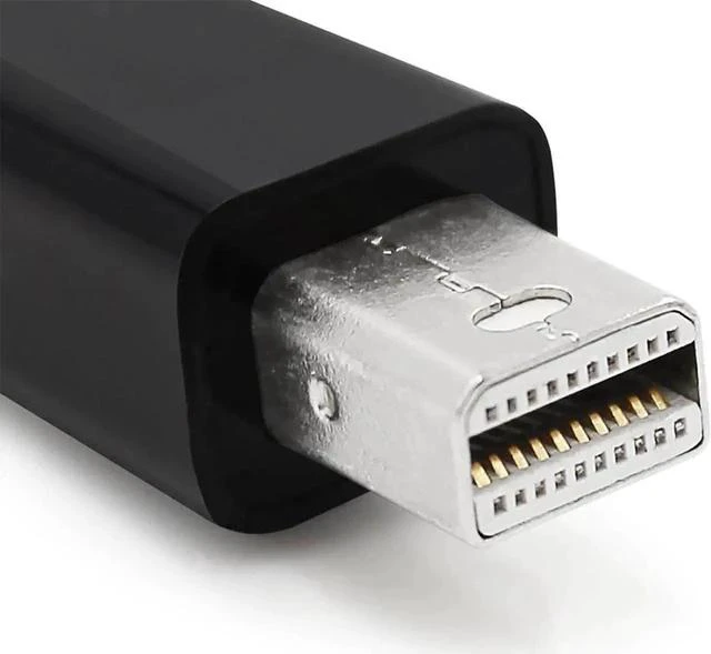 Alt view image 3 of 4 - 3-in-1 Mini DisplayPort (MDP) to HDMI DVI VGA Multiport Converter, Thunderbolt Compatible Mini DP Adapter Supports 1080P Full HD Resolution, Black Compact Design