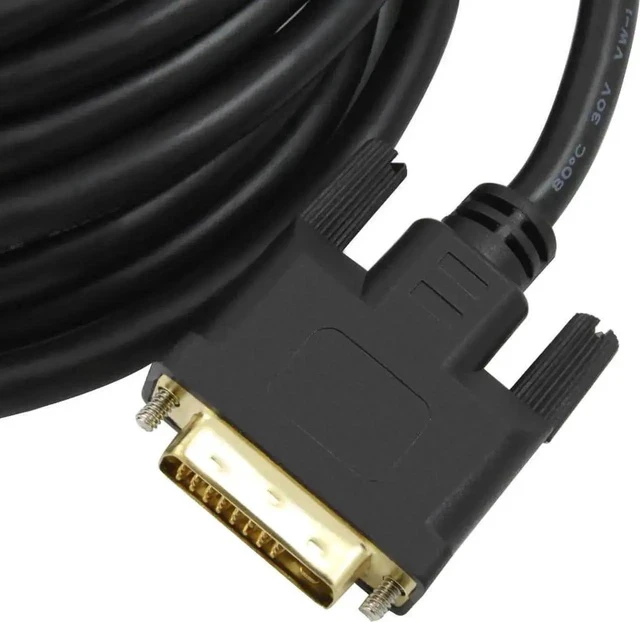 Alt view image 3 of 4 - 10M/32.8FT DVI-D 24+1 Male to Male Digital Cable, 24K Gold-Plated High Quality DVI AV Cord for PC, Graphics Card and Monitor