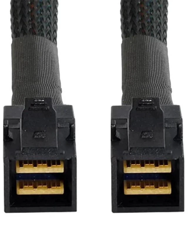 Alt view image 2 of 7 - 50cm Internal SFF-8643 to SFF-8643 Mini SAS HD Interconnect Cable, 12Gbps SAS 3.0 Storage Wire for Server RAID Card & Hard Drive Backplane