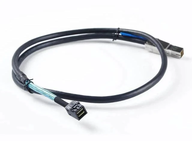 Alt view image 2 of 6 - 1M 3.3FT External SFF-8644 to Internal SFF-8643 Mini SAS HD Interconnect Cable, 12Gbps Server RAID Storage Data Cable