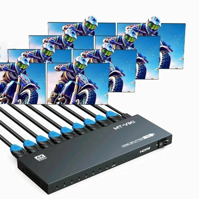 Main image of MT-VIKI 1 in 8 Out HDMI 2.0b Splitter 4K@60Hz, 18Gbps Video Distributor Support RGB 4:4:4 HDCP2.2 for PS4, Fire Stick, HDTV, Monitor, Projector