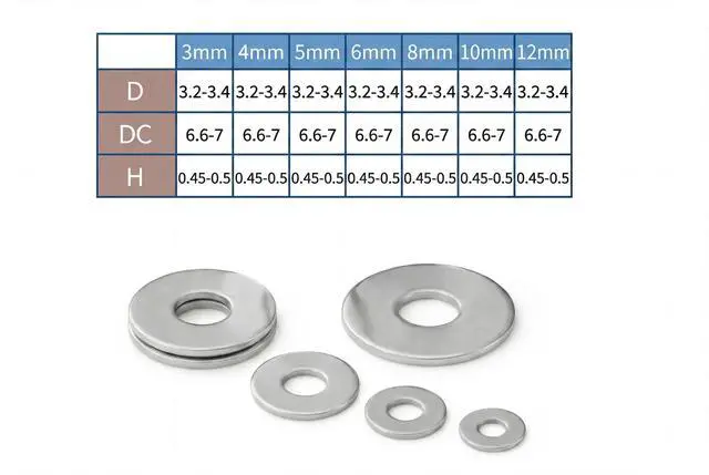 Alt view image 4 of 7 - Stainless Steel Flat Washers Assortment, 18-8 (304) Stainless Steel, 547-Piece Set (Assorted Metric Sizes M3-M12, 3mm, 4mm, 5mm, 6mm, 8mm, 10mm, 12mm) with Plastic Storage Case