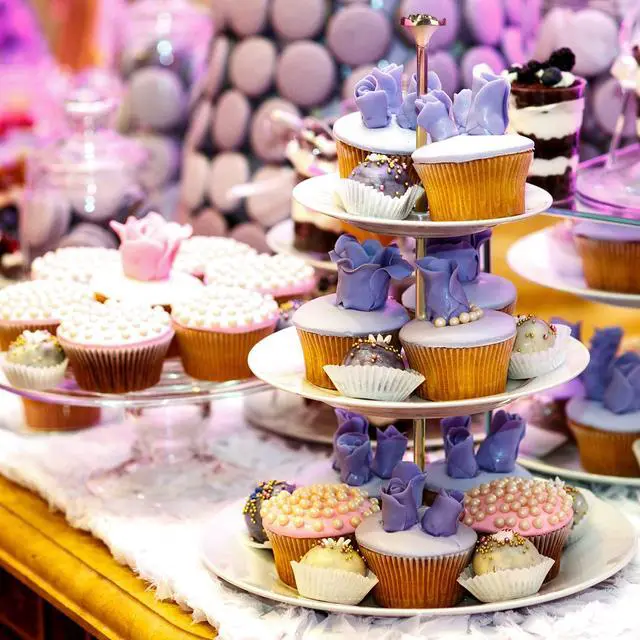 Alt view image 5 of 6 - 3 Tier 14" Heavy Metal Cake Stand Holder Fruit Plate Stand Fitting Hardware Rod (Golden_Rose)