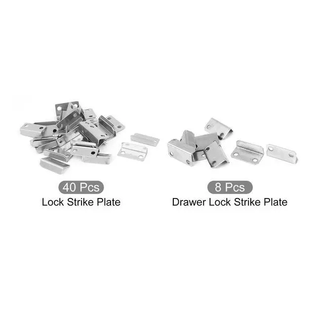 Alt view image 3 of 5 - 8pcs 40pcs L Shaped Lock Strike Plate 29x16x10mm 29x14x8.5mm | for Home Cabinet Cupboard Drawer Door