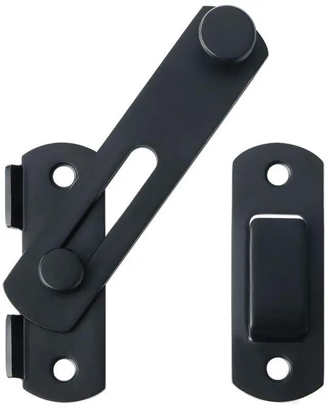 Main image of 4 inch Black SUS304 Stainless Steel Gate Latches for Barn Door | Heavy Duty Gate Hardware ,Security Flip Latch,Anti-theft Latch,Safety Door Lock for Barn Wood Fence Sliding French Door