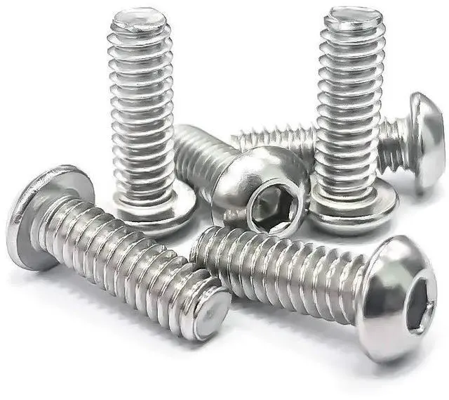 Main image of 1/4-20 x 3/4" Button Head Socket Cap Bolts Screws, 304 Stainless Steel 18-8, Allen Hex Drive, Bright Finish, Fully Machine Thread, Pack of 25