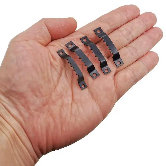 Alt view image 3 of 5 - Sawtooth Picture Hangers, 100 pcs Small Picture Hanging Hook, Black Picture Hangers with Screws Picture Hang Solutions, Picture Hanging Hardware for Paintings, Photos Frame, Artwork, Home Decor, Clock
