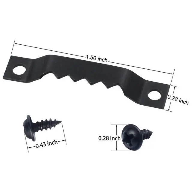 Alt view image 2 of 5 - Sawtooth Picture Hangers, 100 pcs Small Picture Hanging Hook, Black Picture Hangers with Screws Picture Hang Solutions, Picture Hanging Hardware for Paintings, Photos Frame, Artwork, Home Decor, Clock