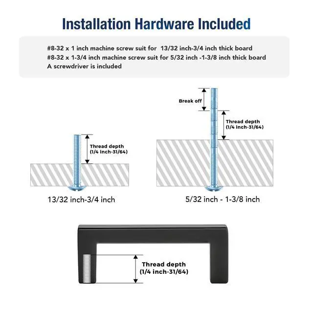 Alt view image 3 of 7 - Matte Black Cabinet Pulls Slim Square Handles, 3 Inch, 10 Pack | Slim Square Bar, Solid Build, Modern Look, Easy Install, For Kitchen Drawers, Dressers, Cabinets, Furniture Projects