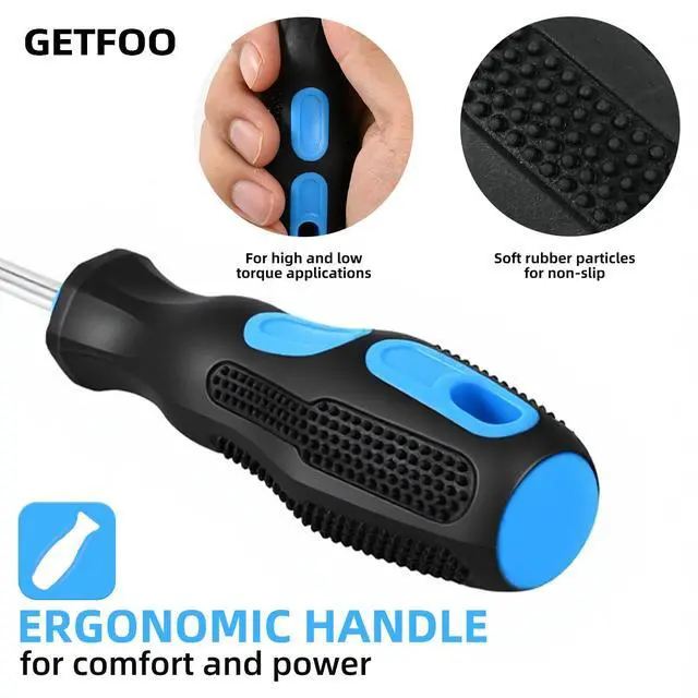 Alt view image 4 of 7 - 7-Piece Magnetic Screwdriver Set, 4 Phillips, 3 Flat, Cushion Grip | Magnetic Tip Screwdriver Set, Anti-Slip Cushion Grip, Phillips & Flat Heads, Furniture Assembly, Mechanics, DIYers
