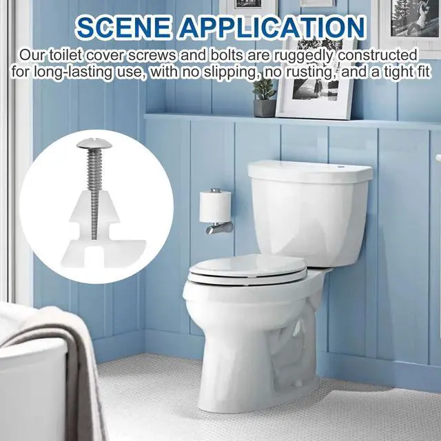 Alt view image 4 of 7 - Toilet Seat Screws & Bolts for Kohler 1133024 Hardware Pack, Compatible with Kohler Toilet Seats Parts Secure Fit Toilet Seat Hardware Kit, Non-Slip Rust-Resistant - 2 Pack