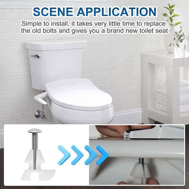 Alt view image 5 of 7 - Toilet Seat Screws & Bolts for Kohler 1133024 Hardware Pack, Compatible with Kohler Toilet Seats Parts Secure Fit Toilet Seat Hardware Kit, Non-Slip Rust-Resistant - 2 Pack