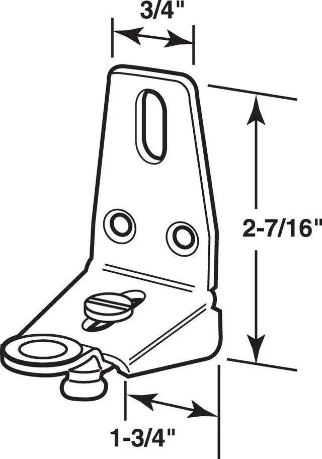 Alt view image 2 of 2 - N 6836 Heavy Duty Bi-Fold Door Bracket (Single Pack)