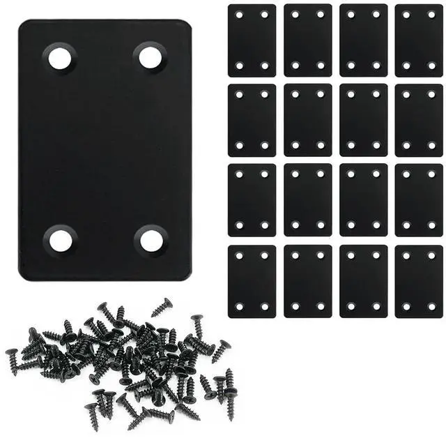 Main image of 16 Pack Stainless Steel Flat Mending Plate 2.36x1.49'', Thickness 1.5mm Straight Stainless Steel Brace Bracket, Fixing Joining Plate for Wood Furniture Fastening & Fixing