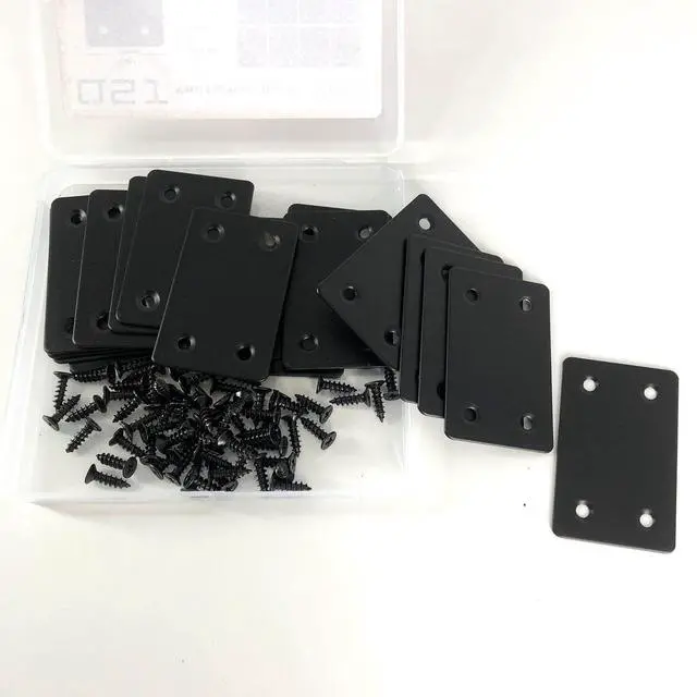 Alt view image 4 of 6 - 16 Pack Stainless Steel Flat Mending Plate 2.36x1.49'', Thickness 1.5mm Straight Stainless Steel Brace Bracket, Fixing Joining Plate for Wood Furniture Fastening & Fixing