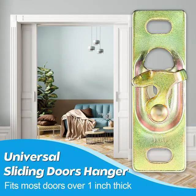 Alt view image 2 of 7 - Pocket Door Hardware Kit with Sliding Door Rollers,1 Set | Sliding Door Hanger, Roller Plate and Pivot Wrench, RV or Pocket Door Hardware Repair