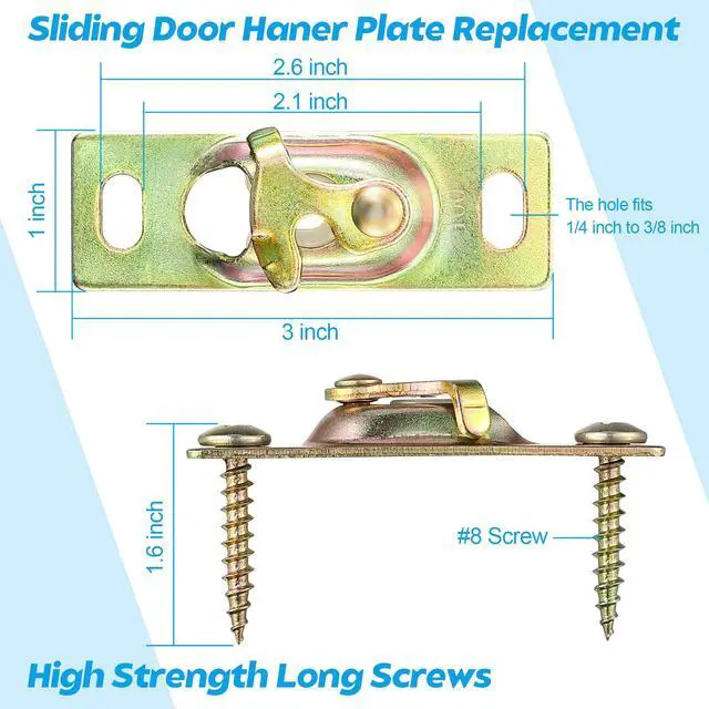 Alt view image 6 of 7 - Pocket Door Hardware Kit with Sliding Door Rollers,1 Set | Sliding Door Hanger, Roller Plate and Pivot Wrench, RV or Pocket Door Hardware Repair