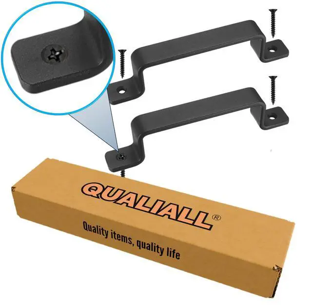 Alt view image 2 of 7 - Barn Door Handles, Black, 7.4 inch, 2 Packs