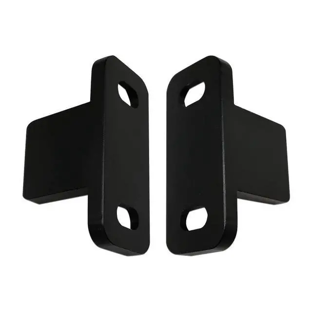Alt view image 6 of 7 - Black Aluminum Floor Guide, Floor Mounted Sliding Barn Door Hardware, Adjustable Bypass Door Guide, 2 Pack