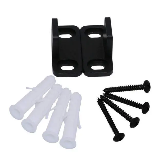 Alt view image 7 of 7 - Black Aluminum Floor Guide, Floor Mounted Sliding Barn Door Hardware, Adjustable Bypass Door Guide, 2 Pack