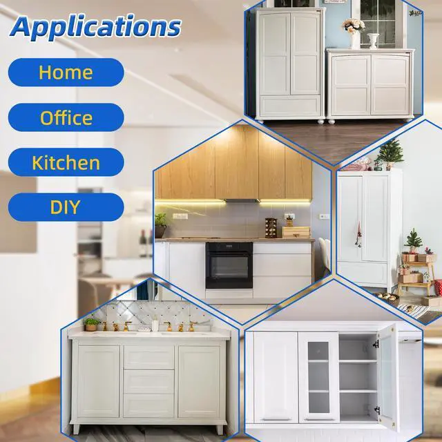 Alt view image 5 of 7 - Magnetic Push Latch Heavy Duty Jiayi Push to Open Cabinet Hardware Magnetic Touch Latches for Large Door Push Release Latches Kitchen Drawer Push Catch Press Out Latch (White, 2 Pack)