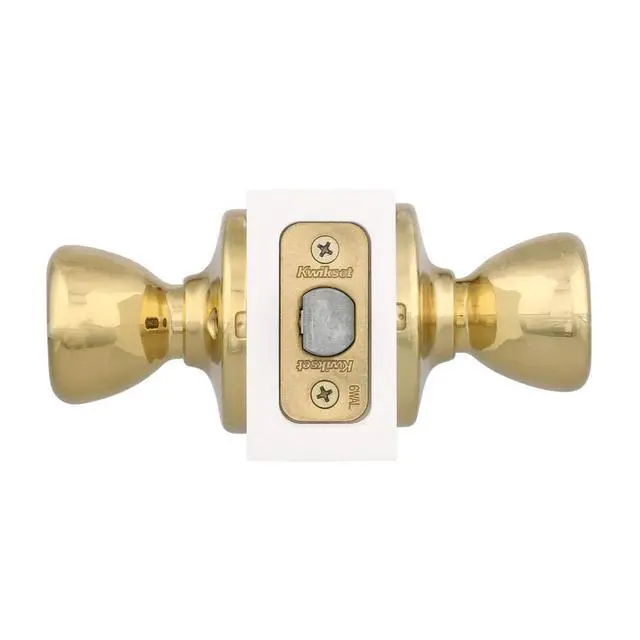 Alt view image 2 of 4 - Tylo Interior Passage Door Knob, Handle For Closet and Hallway Doors, Non-Locking Doorknob in Polished Brass