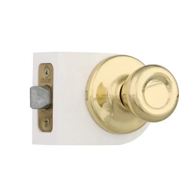 Alt view image 4 of 4 - Tylo Interior Passage Door Knob, Handle For Closet and Hallway Doors, Non-Locking Doorknob in Polished Brass