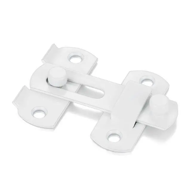 Alt view image 5 of 7 - 4 Packs White Stainless Steel Barn Door Latch Bi-fold Door Lock_S | Suitable for Sliding Door,Wine Cabinet,Closet,Drawer,Pet Cage,Garden Gates,French Door,Fence Gates