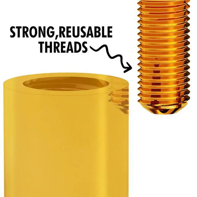 Alt view image 5 of 7 - 4 Pcs Stainless Steel Standoff Screws (Gold) - ½ x 1 Screws for Acrylic, Wood, and Glass Signage - Sign Standoffs Wall Mount for Frames, Advertisements, and Displays