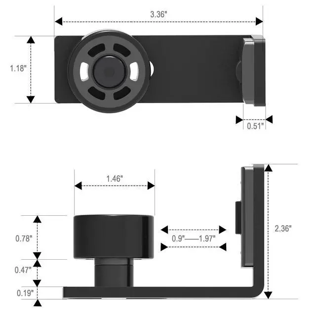 Alt view image 4 of 7 - Sliding Barn Door Floor Guide Adjustable Wall Mounted Bottom Double Rollers Guide Black 1pcs