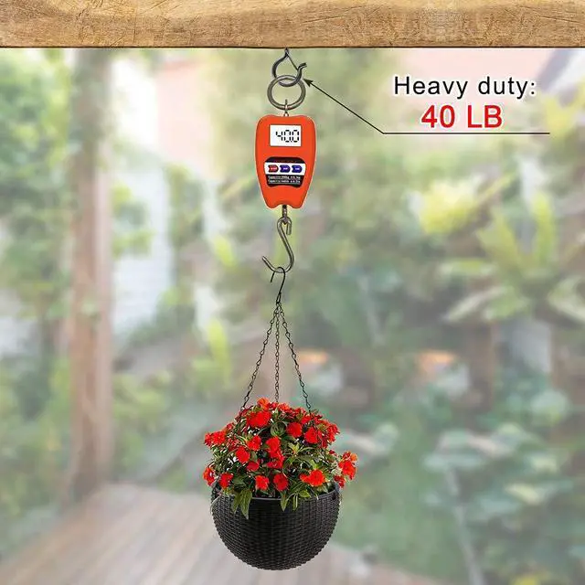 Alt view image 4 of 7 - 22 Pack Screw Hooks for Hanging Outdoor String Lights, Heavy Duty 2.2 Inch Black Q-Hanger Hanging Christmas Lights, Plants Include 1 Wing Nut Driver, Wall Wood Ceiling Deck Mount