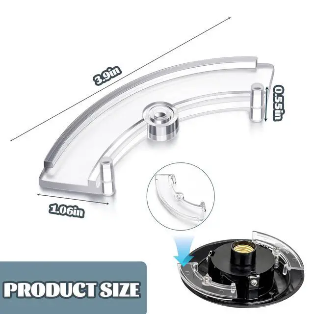 Alt view image 2 of 6 - 2 Set Post Top Fitter Hardware Kit Clear Outdoor Post Top Fitter Wing Clamps Original Replacement Parts Includes 4 Clamps, 4 Screws & 4 Springs