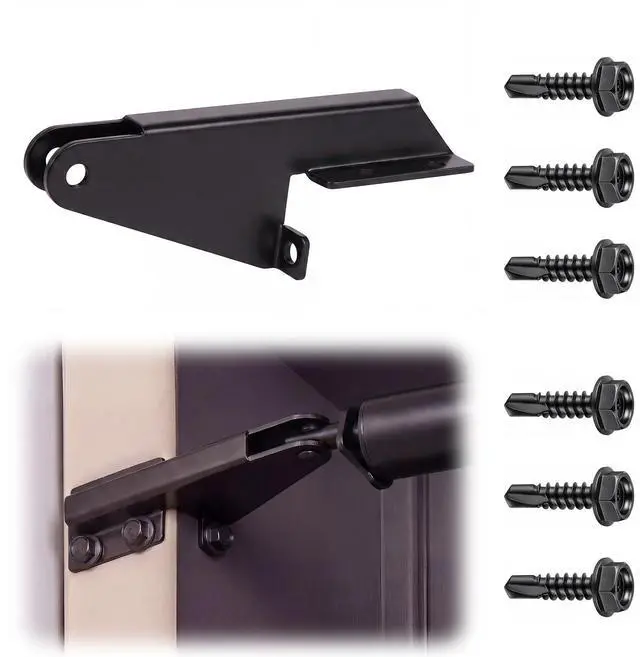 Main image of 1 Pcs Aluminum Jamb Bracket Door Closer, Black | Aluminum with Mounting Screws, Replacement Part for Closers, Fits Storm Hardware, Easy Jamb Installation, Durable Finish