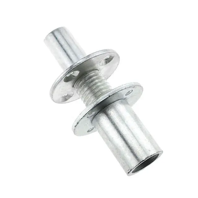 Alt view image 4 of 5 - M20 304 Stainless Steel Round Base Tee Nut Brad Hole Screw-in T-Nut Bedpost Connector Furniture Hardware Fittings with Screws