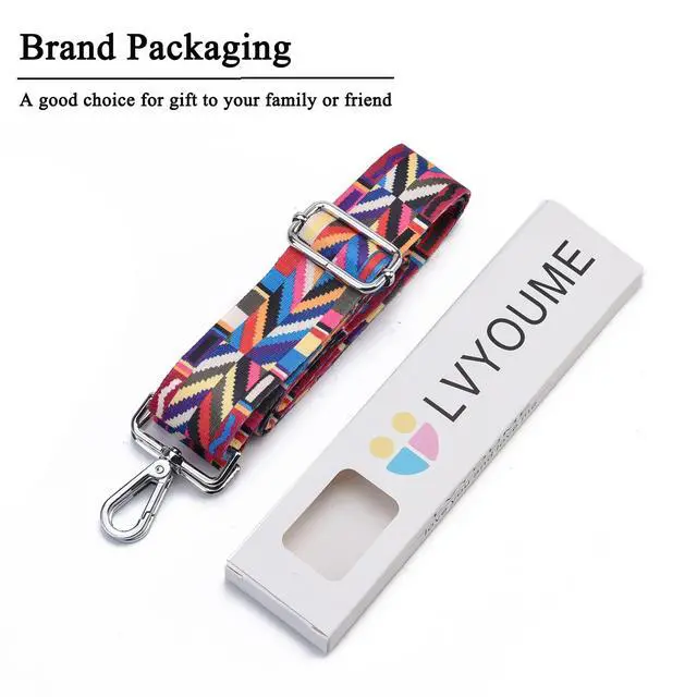 Alt view image 4 of 7 - Wide Purse Strap Adjustable Replacement Crossbody Bag Strap Silver Hardware Shoulder Straps for Canvas Tote Handbags
