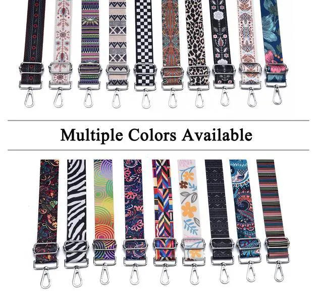Alt view image 6 of 7 - Wide Purse Strap Adjustable Replacement Crossbody Bag Strap Silver Hardware Shoulder Straps for Canvas Tote Handbags