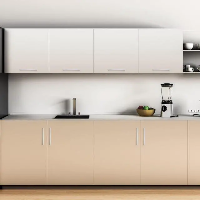 Alt view image 6 of 7 - Brushed Nickel Cabinet Square Handles Drawer Pulls 8 Inch 1 Pack | Screws Included, Smooth Touch, Square Bar Grip, Stainless Steel, Easy Installation, For Cupboards, Drawers, Dressers, Cabinet