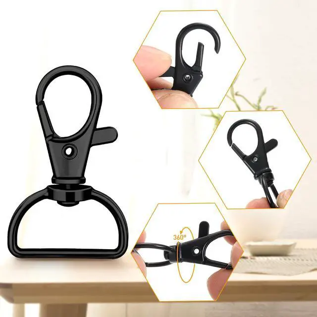 Alt view image 3 of 7 - 56 Pieces D Rings for Purse Bag Hardware Purse Hardware for Bag Making Buckles Craft (Black,25 mm)