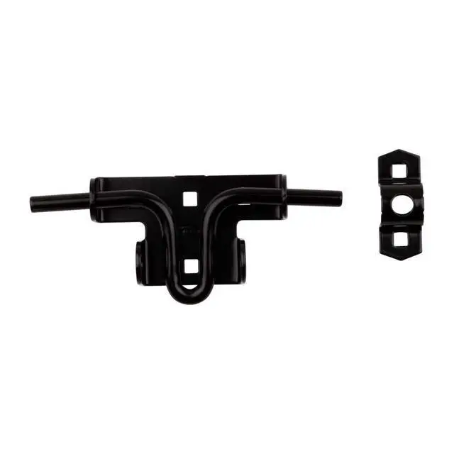 Alt view image 3 of 4 - Sliding Bolt Gate Latch, Steel, Heavy Duty, Black | Flush Mounts on In-Swing or Out-Swing Gates and Doors; Padlockable, Reversible, Hardware Included