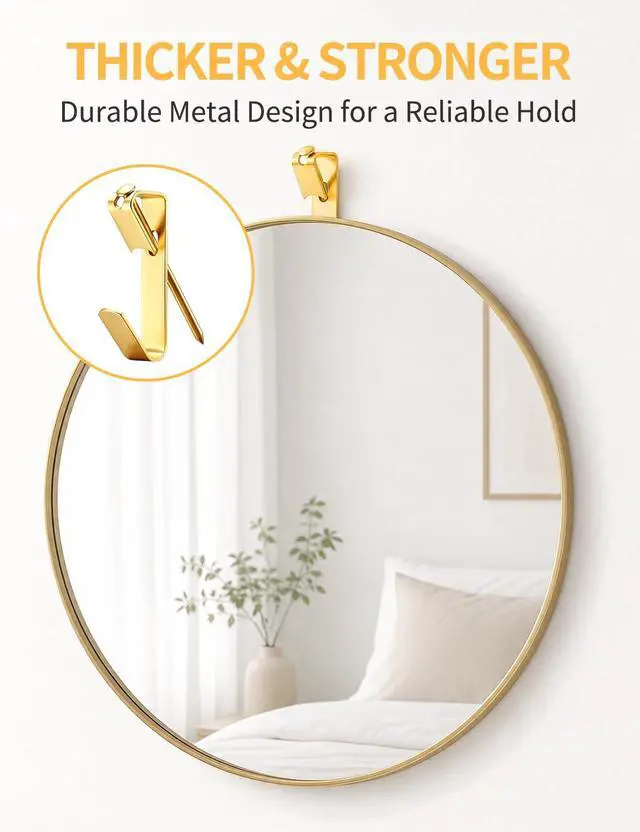 Alt view image 5 of 7 - 270Pcs Picture Hanging Hooks with Nails Kit Heavy Duty 10-100 lbs | Picture Hangers Hardware for Drywall Plaster Wood Wall Art - Assorted Hooks for Frames Mirrors Paintings Canvas Home Office