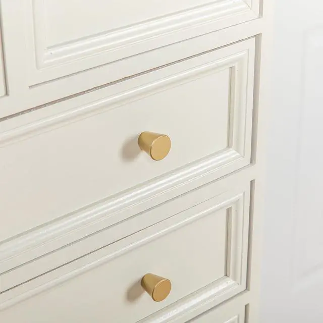Alt view image 3 of 7 - 10 Pack Gold Dresser Knobs Small Gold Drawer Knobs | Aluminum, Screws Included, Suitable for Cabinets, Dressers, Drawers, Jewelry Boxes, and Small Storage Cabinets
