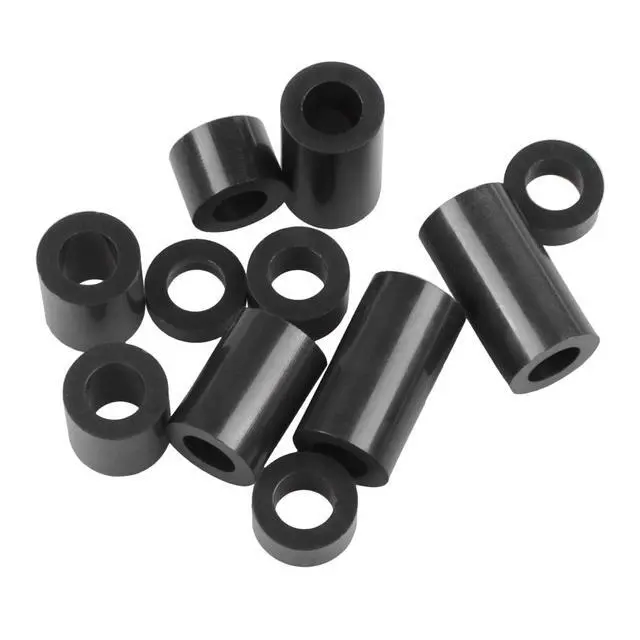 Alt view image 6 of 7 - Black ABS Round Washers ID 6.2mm, OD 11mm | 3mm 4mm 5mm 6mm 8mm 10mm 15mm 18mm 20mm Length, Assortment Kit, Non-Threaded, Suitable for M6 Screws Hardware Spacer Bracket