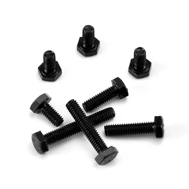 Alt view image 6 of 7 - M4 x 8mm 12mm 16mm 20mm 25mm Heavy Duty Hexagon Bolts Hex Head Screws, 8.8 Grade Alloy Steel, Black Oxide Finish, Metric Machine Fully Thread, Assortment Kit 100PCS