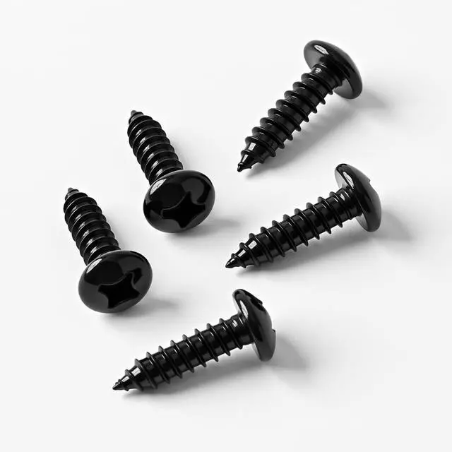 Alt view image 3 of 4 - #8 x 1 (100 Pack) Pan Head Sheet Metal Screws Phillips Drive Self-Tapping Wood Screws, Black Oxide 304 Stainless Steel Screw (18-8), Corrosion Resistant Screws