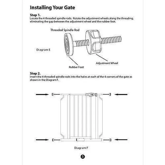 Alt view image 6 of 7 - 4 Pack 8MM Baby Gates Threaded Spindle Rod, Replacement Parts Kits | Extra Long Wall Mounting Accessories Screws Rods Adapter Bolts for Pet & Dog Pressure Mounted Safety Gates