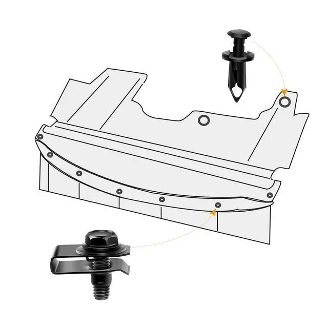 Alt view image 7 of 7 - GRC-70 35PCS Engine Under Cover Splash Shield Guard Body Bolts Bumper Fender Liner Push Retainer Fastener Rivet Clips , black