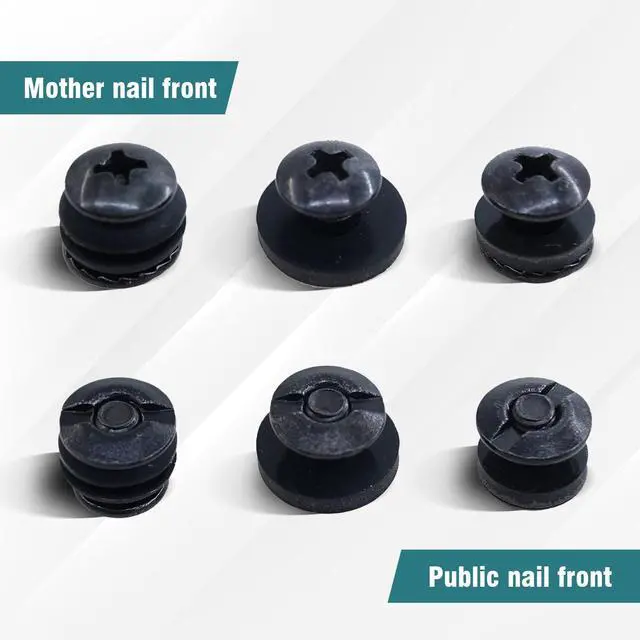Alt view image 5 of 7 - Holster Hardware,Screws for Knife Sheaths,Anti-Slip Teeth,1/4 Inch,20 Sets | Anti-Slip Teeth.Comes with 20*Phillips Truss Heads, 20*Open Slotted Post Fasteners,60*Rubber Washers/Spacers