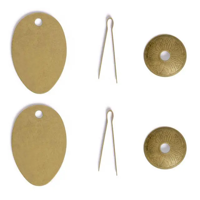 Alt view image 6 of 7 - HP Golden Egg Brass Drawer Pulls, 2-Pack, 3.1 in | Egg-shaped solid brass pulls with beveled edges symbolize spring and rebirth; set of 2 with floral washers and joining pins