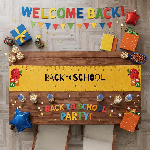 Alt view image 3 of 7 - Back to School Decorations - Welcome Back to School Table Runner | First Day of School Decorations for Home Party Favors & Gifts Supplies